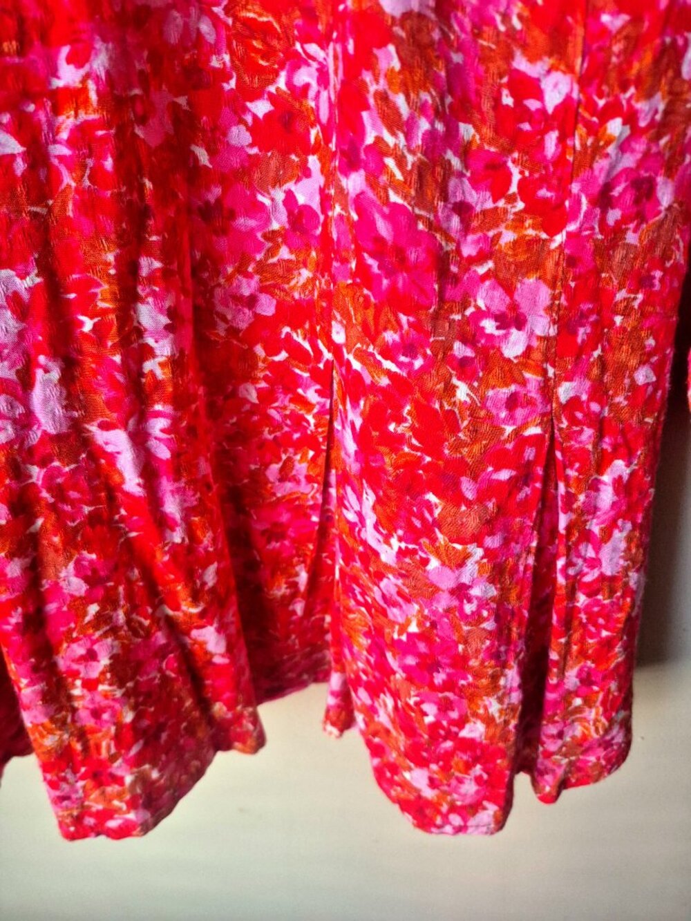 Lost + Wander Pink Floral V Neck Fit & Flare Mini Dress XS - Picture 5 of 6